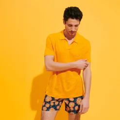 Discount Vilebrequin Men Swim Trunks Carapaces Navy/Blue