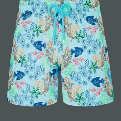 Store Vilebrequin Men Swim Trunks Embroidered Fond Marins - Limited Edition Thalassa/Blue