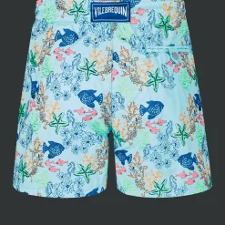 Store Vilebrequin Men Swim Trunks Embroidered Fond Marins - Limited Edition Thalassa/Blue