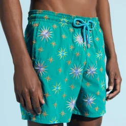 Store Vilebrequin Men Swim Trunks Embroidered Sud - Limited Edition Emerald/Green