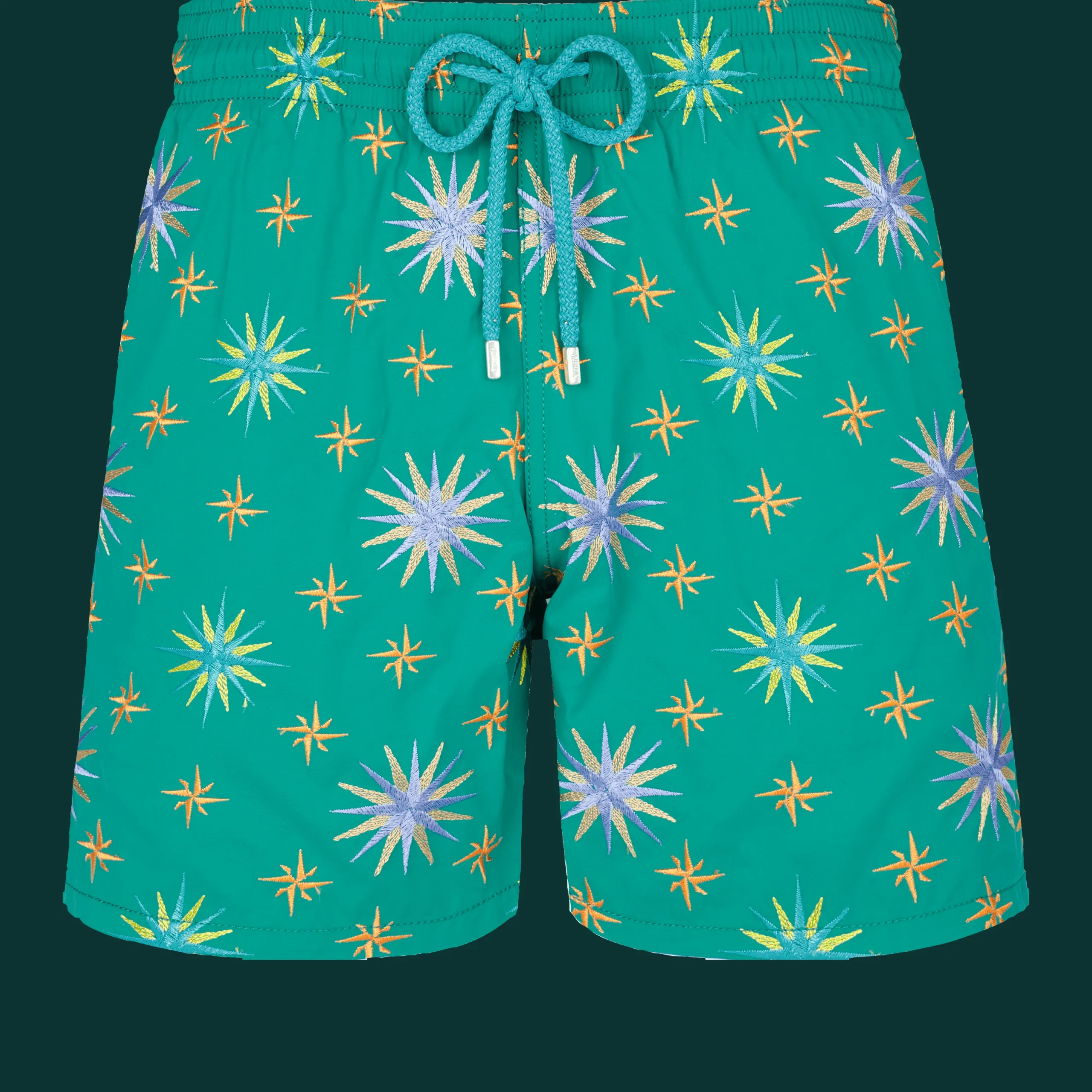 Store Vilebrequin Men Swim Trunks Embroidered Sud - Limited Edition Emerald/Green