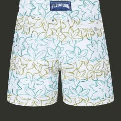 Flash Sale Vilebrequin Men Swim Trunks Embroidered Raiatea - Limited Edition White/White