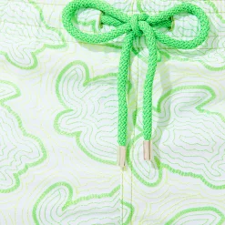 Flash Sale Vilebrequin Men Swim Trunks Embroidered 2017 Tortues Hypnotiques - Limited Edition Lemongrass/Green
