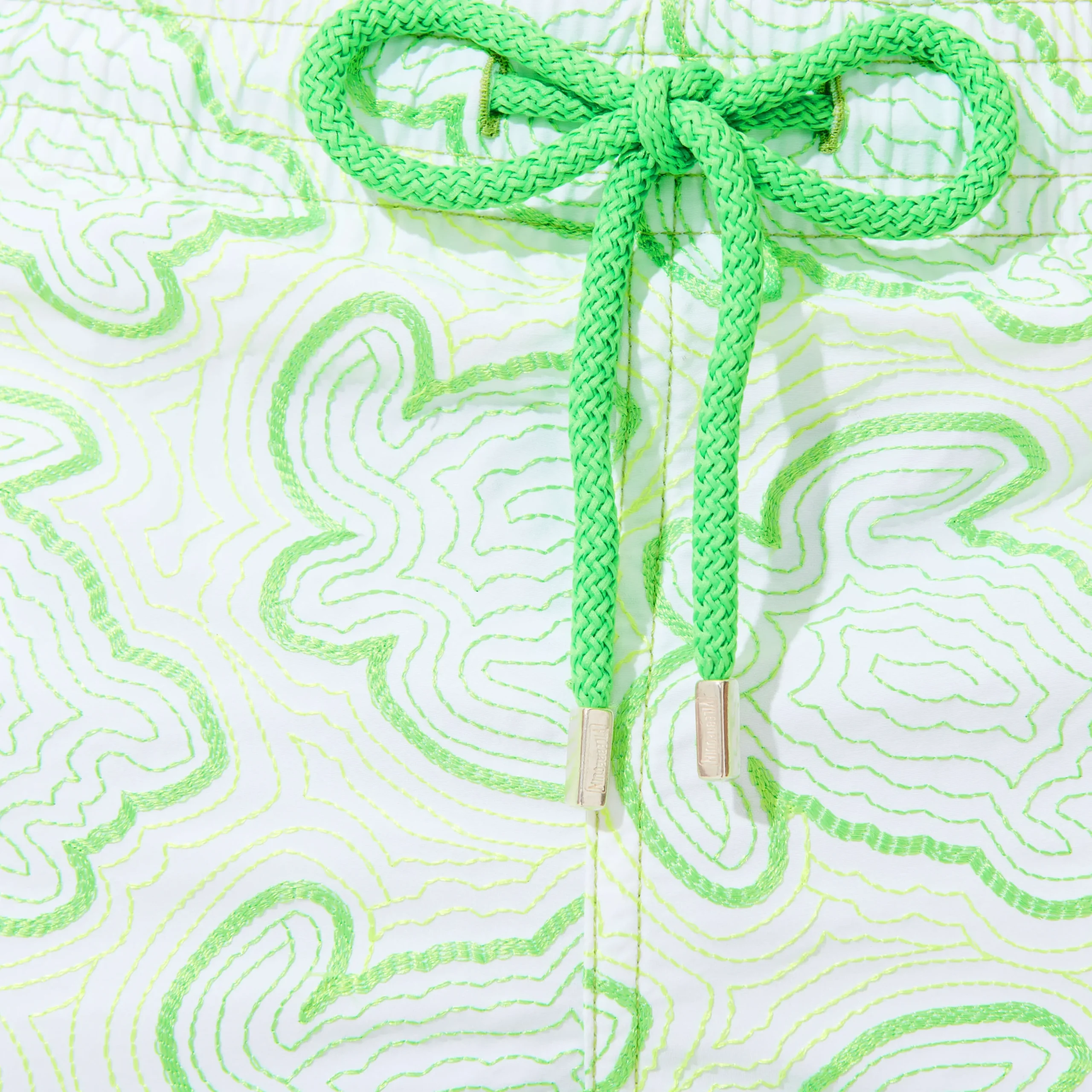 Flash Sale Vilebrequin Men Swim Trunks Embroidered 2017 Tortues Hypnotiques - Limited Edition Lemongrass/Green