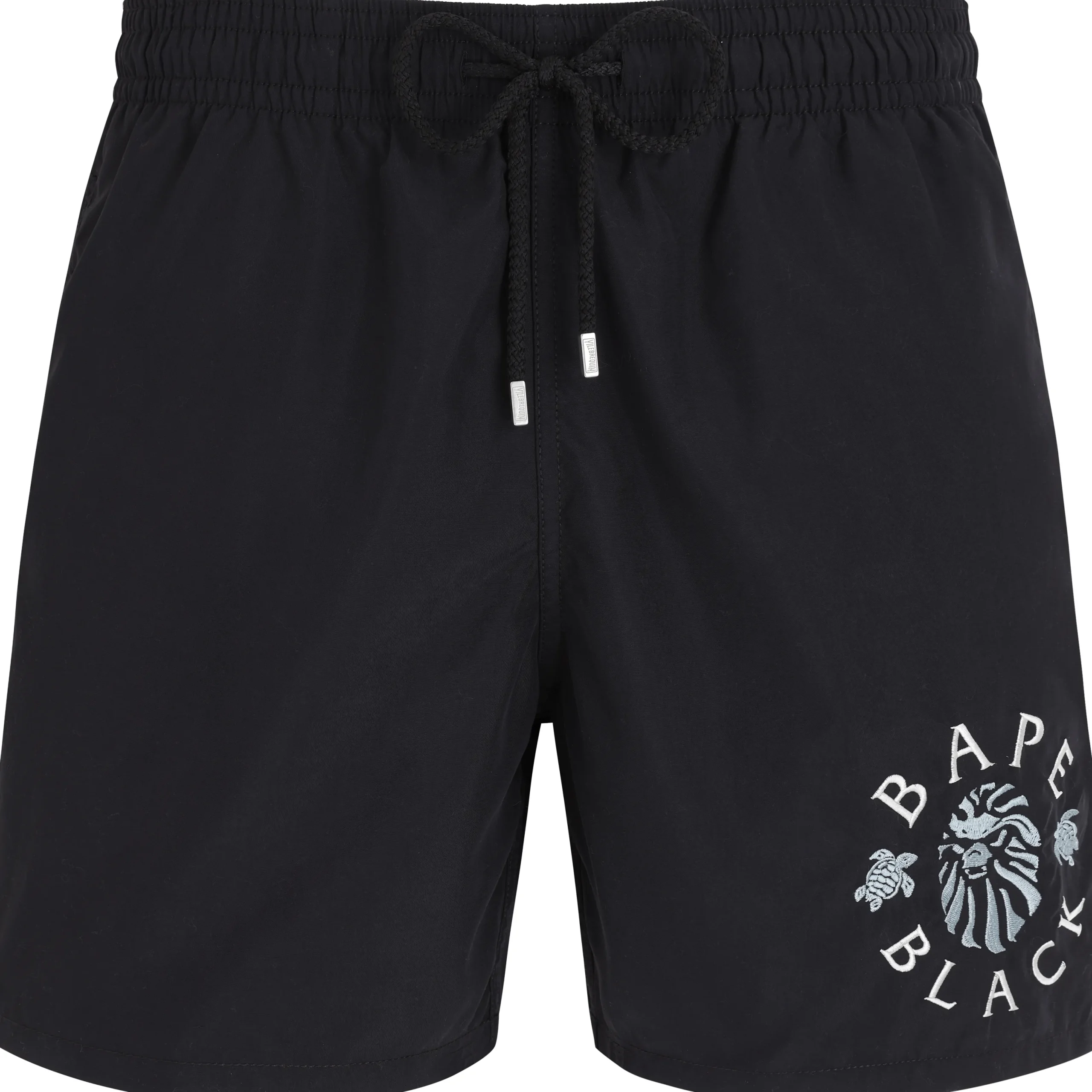 Hot Vilebrequin Men Swim Trunks Embroidered Logo - X Bape® Black Black/Black