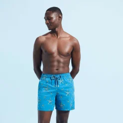 Store Vilebrequin Men Swim Trunks Embroidered Starfish Dance - Limited Edition Calanque/Blue