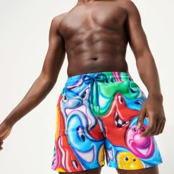 Flash Sale Vilebrequin Men Swim Trunks Faces In Places - X Kenny Scharf Multicolor/Multi
