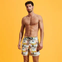 Sale Vilebrequin Men Swim Trunks Le Bar Des Amis Thalassa/Blue