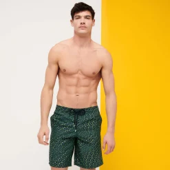 Best Vilebrequin Men Swim Trunks Long Te Mana O Te Moana Navy/Blue