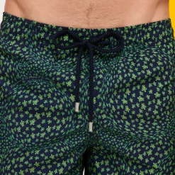 Best Vilebrequin Men Swim Trunks Long Te Mana O Te Moana Navy/Blue