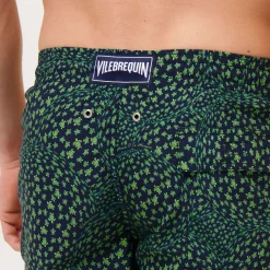 Best Vilebrequin Men Swim Trunks Long Te Mana O Te Moana Navy/Blue