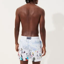 Sale Vilebrequin Men Swim Trunks Massimo Vitali Sky Blue/Blue