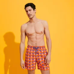 Cheap Vilebrequin Men Swim Trunks Micro Poulpes Poppy Red/Red