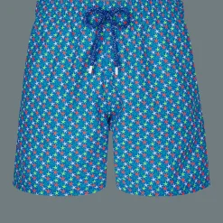 Hot Vilebrequin Men Swim Trunks Micro Starlettes Earthenware/Blue