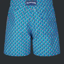 Hot Vilebrequin Men Swim Trunks Micro Starlettes Earthenware/Blue