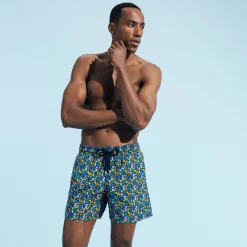 Hot Vilebrequin Men Swim Trunks Mini Focus Multicolor Navy/Blue