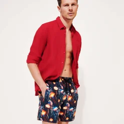 Best Sale Vilebrequin Men Swim Trunks Neo Medusa Navy/Blue