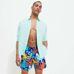 Store Vilebrequin Men Swim Trunks Octopussy Purple Blue/Blue