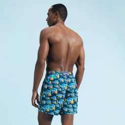 Clearance Vilebrequin Men Swim Trunks Piranhas Navy/Blue