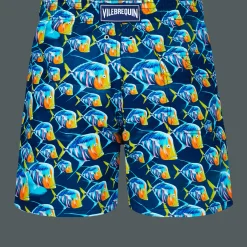 Clearance Vilebrequin Men Swim Trunks Piranhas Navy/Blue