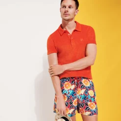 Fashion Vilebrequin Men Swim Trunks Presse Citron Burgundy/Red