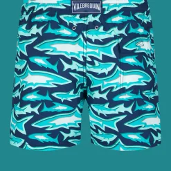 Best Sale Vilebrequin Men Swim Trunks Requins 3D Navy/Blue