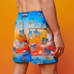 Discount Vilebrequin Men Swim Trunks Ronde Des Tortues Sunset - X The Beach Boys Multicolor/Multi