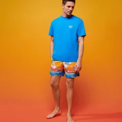Discount Vilebrequin Men Swim Trunks Ronde Des Tortues Sunset - X The Beach Boys Multicolor/Multi