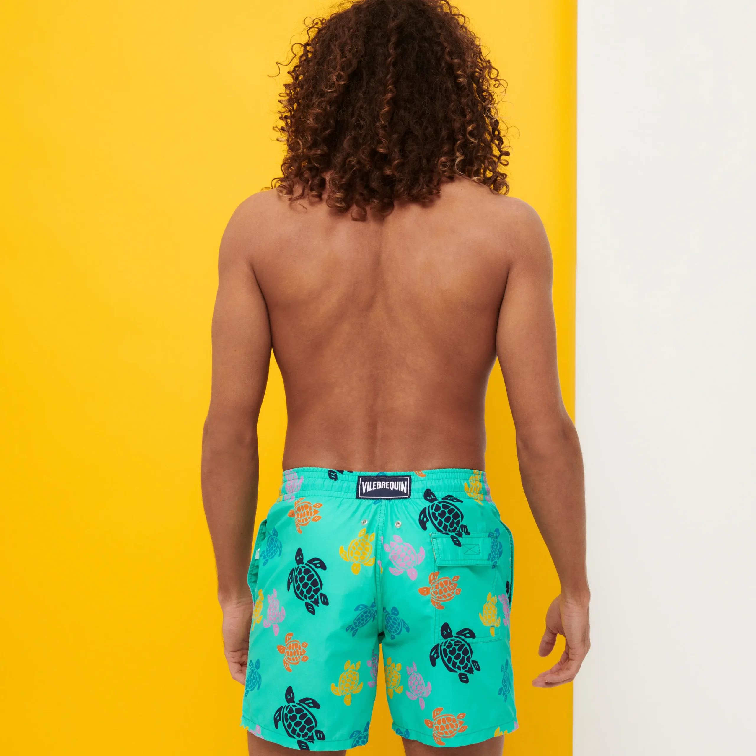 Best Vilebrequin Men Swim Trunks Ronde Des Tortues Multicolore Nenuphar/Green