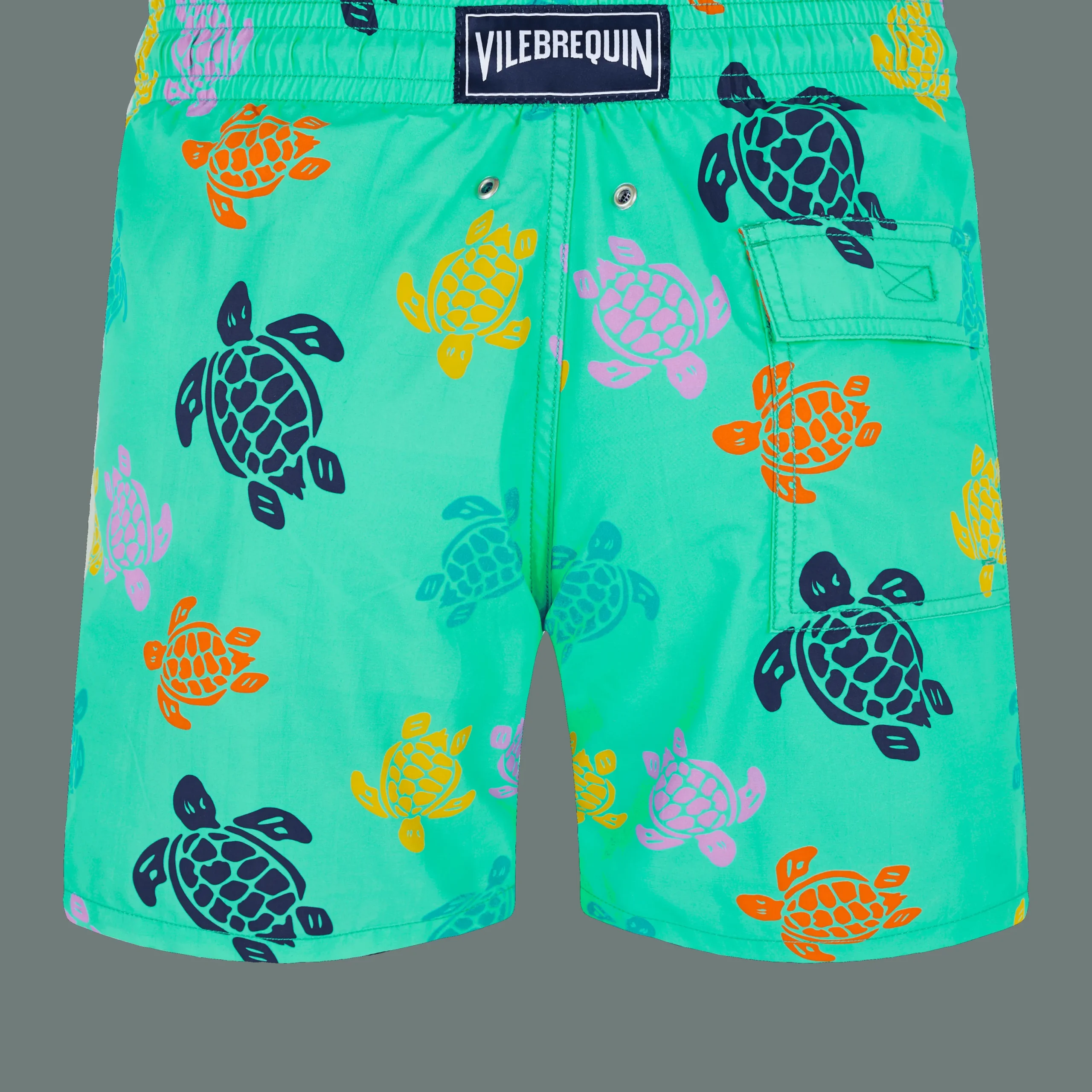 Best Vilebrequin Men Swim Trunks Ronde Des Tortues Multicolore Nenuphar/Green