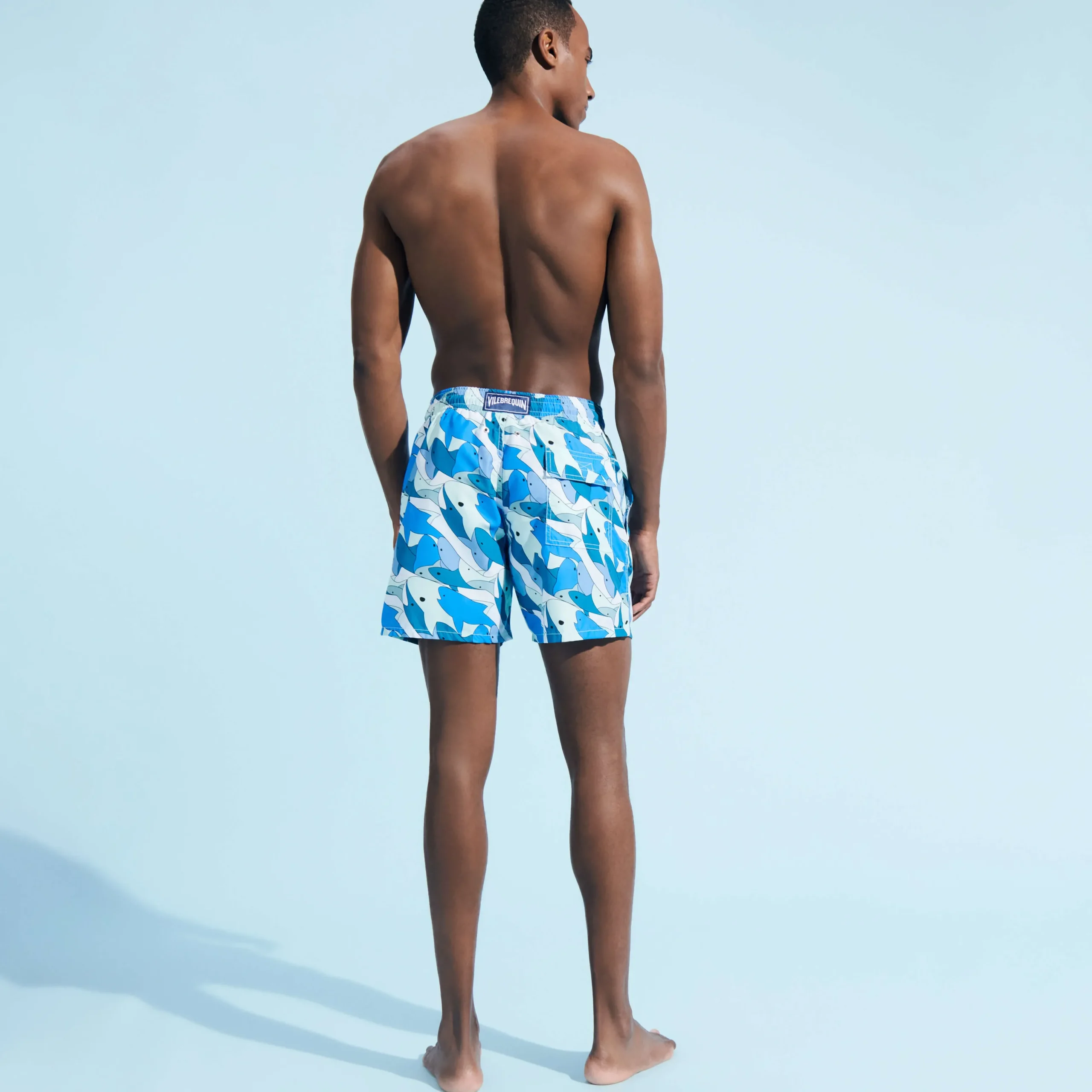 Online Vilebrequin Men Swim Trunks Shark All Around Thalassa/Blue