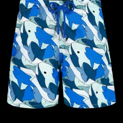 Online Vilebrequin Men Swim Trunks Shark All Around Thalassa/Blue