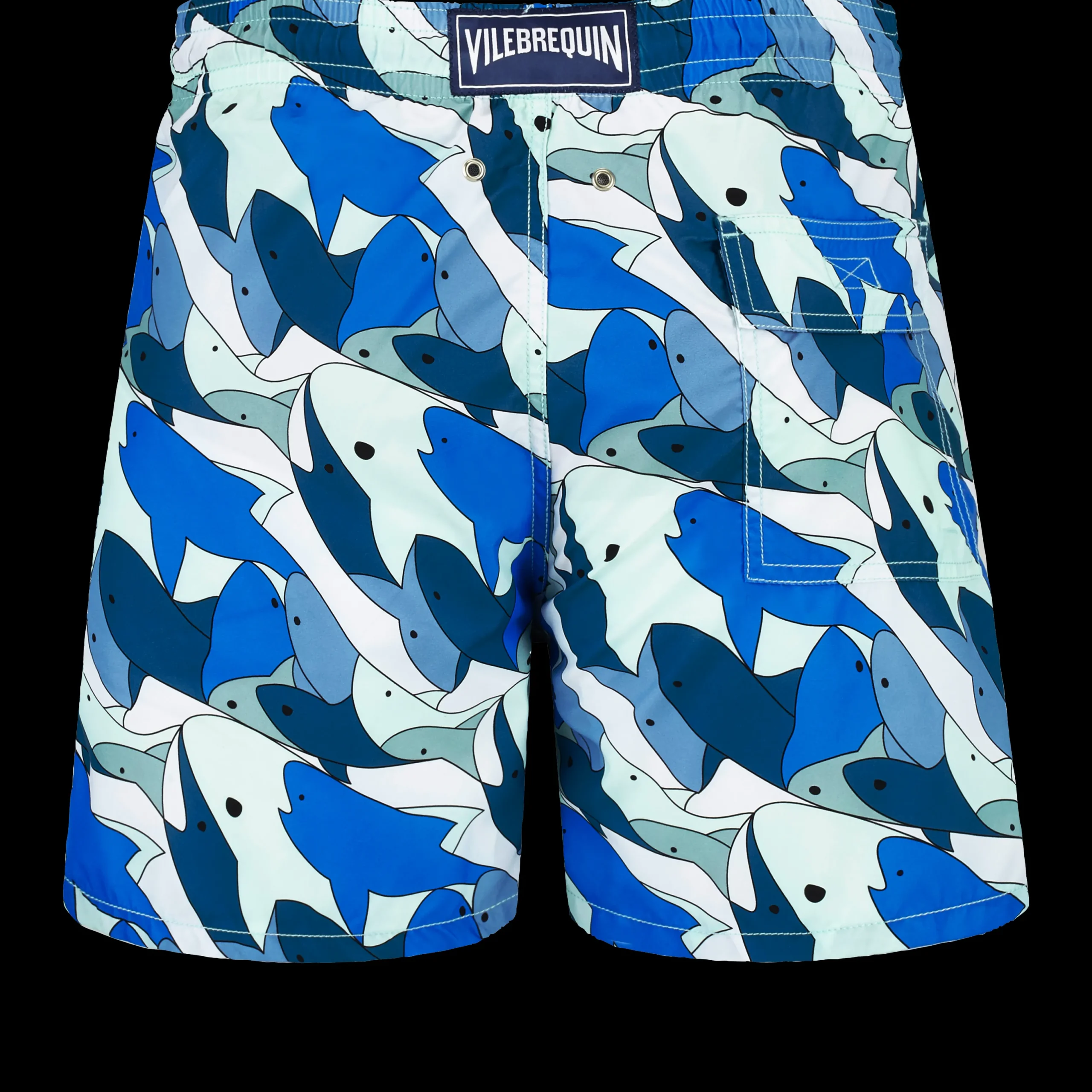 Online Vilebrequin Men Swim Trunks Shark All Around Thalassa/Blue