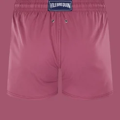 Shop Vilebrequin Men Swim Trunks Short And Fitted Stretch Solid Murasaki/Purple