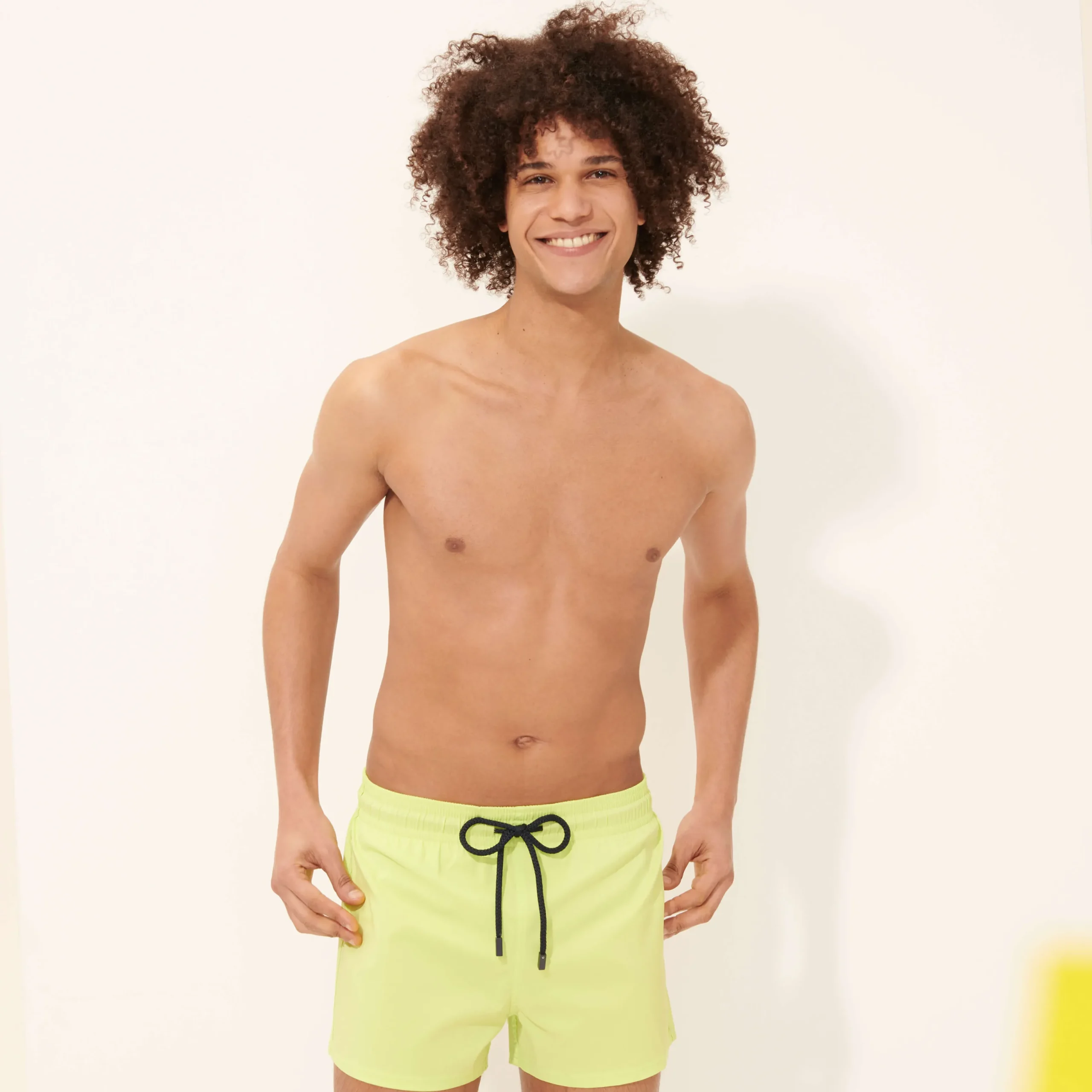 Online Vilebrequin Men Swim Trunks Short And Fitted Stretch Solid Coriander/Green