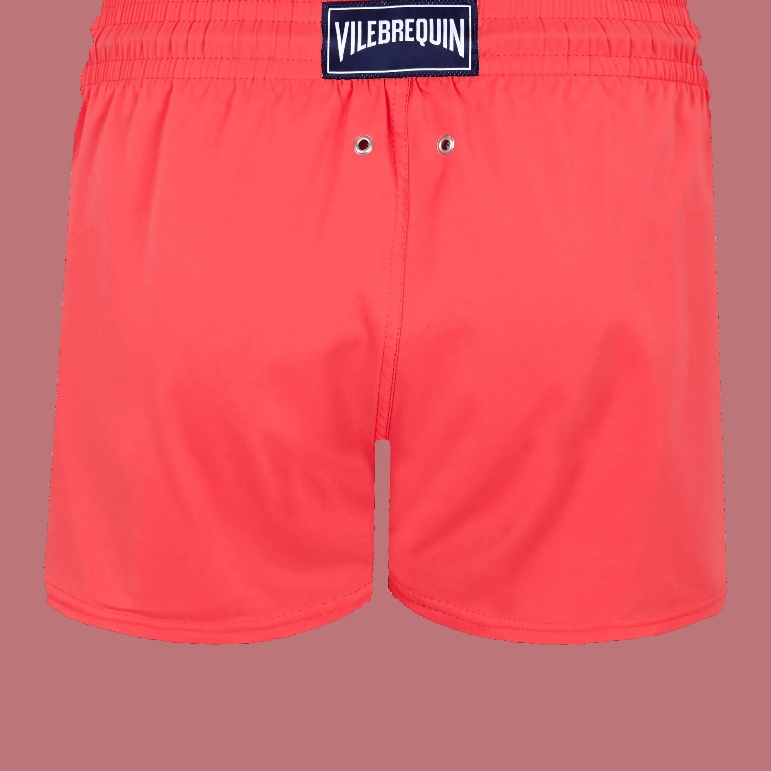 Outlet Vilebrequin Men Swim Trunks Short And Fitted Stretch Solid Masala/Pink