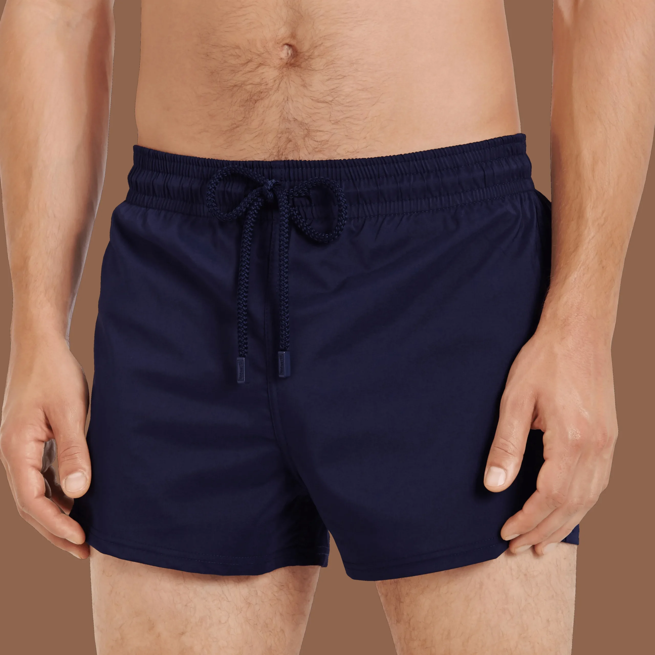 Cheap Vilebrequin Men Swim Trunks Short And Fitted Stretch Solid Navy/Blue