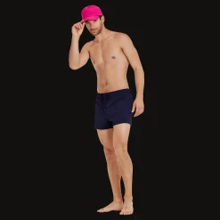 Cheap Vilebrequin Men Swim Trunks Short And Fitted Stretch Solid Navy/Blue