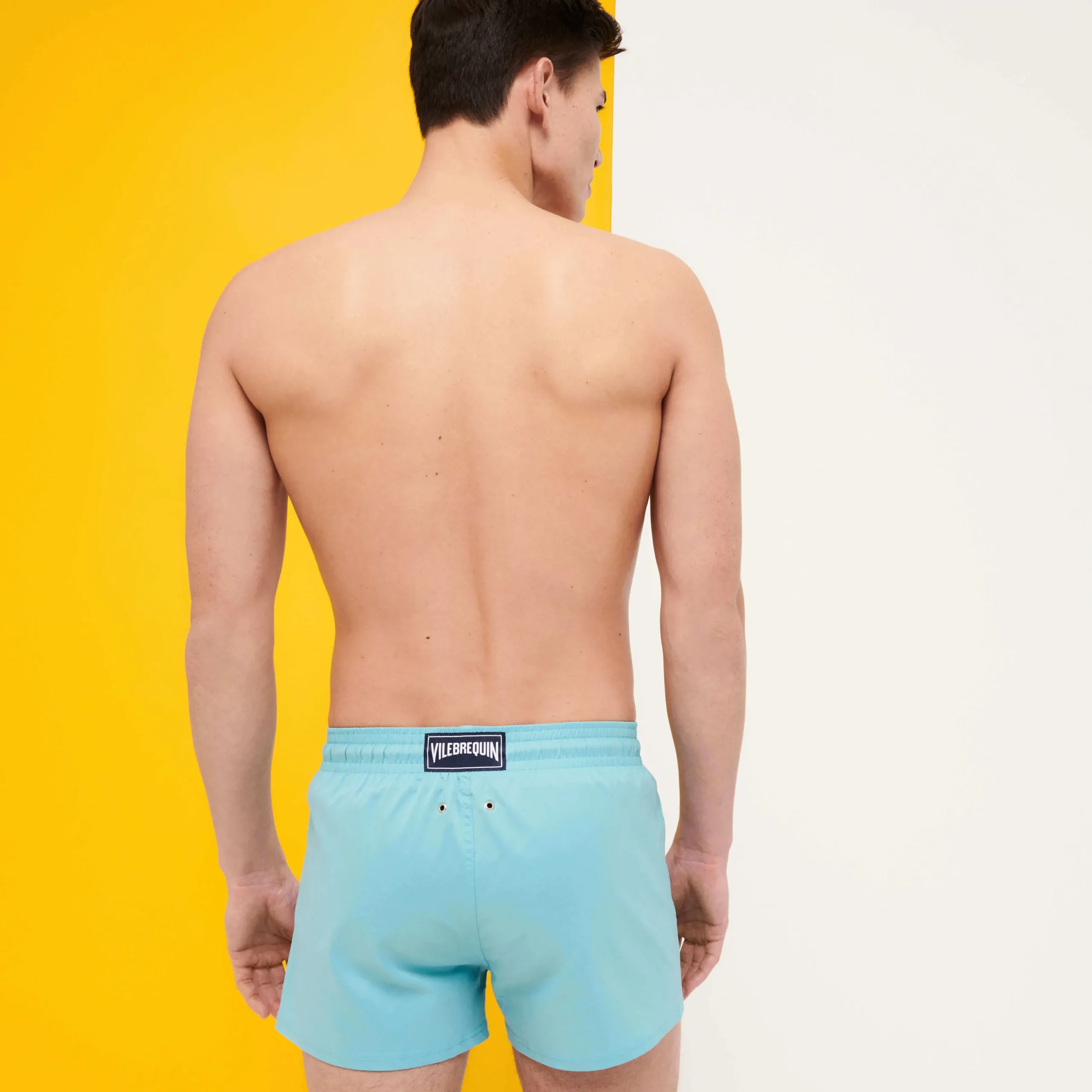 Outlet Vilebrequin Men Swim Trunks Short And Fitted Stretch Solid Pondichery/Purple