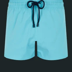 Outlet Vilebrequin Men Swim Trunks Short And Fitted Stretch Solid Pondichery/Purple
