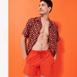 Flash Sale Vilebrequin Men Swim Trunks Solid Rust/Orange