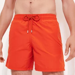 Flash Sale Vilebrequin Men Swim Trunks Solid Rust/Orange