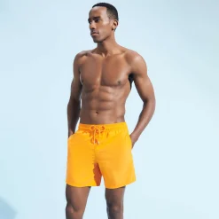 Store Vilebrequin Men Swim Trunks Solid Carrot/Orange