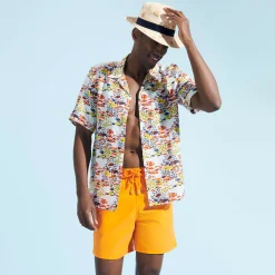 Store Vilebrequin Men Swim Trunks Solid Carrot/Orange