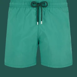 Sale Vilebrequin Men Swim Trunks Solid Linden/Green