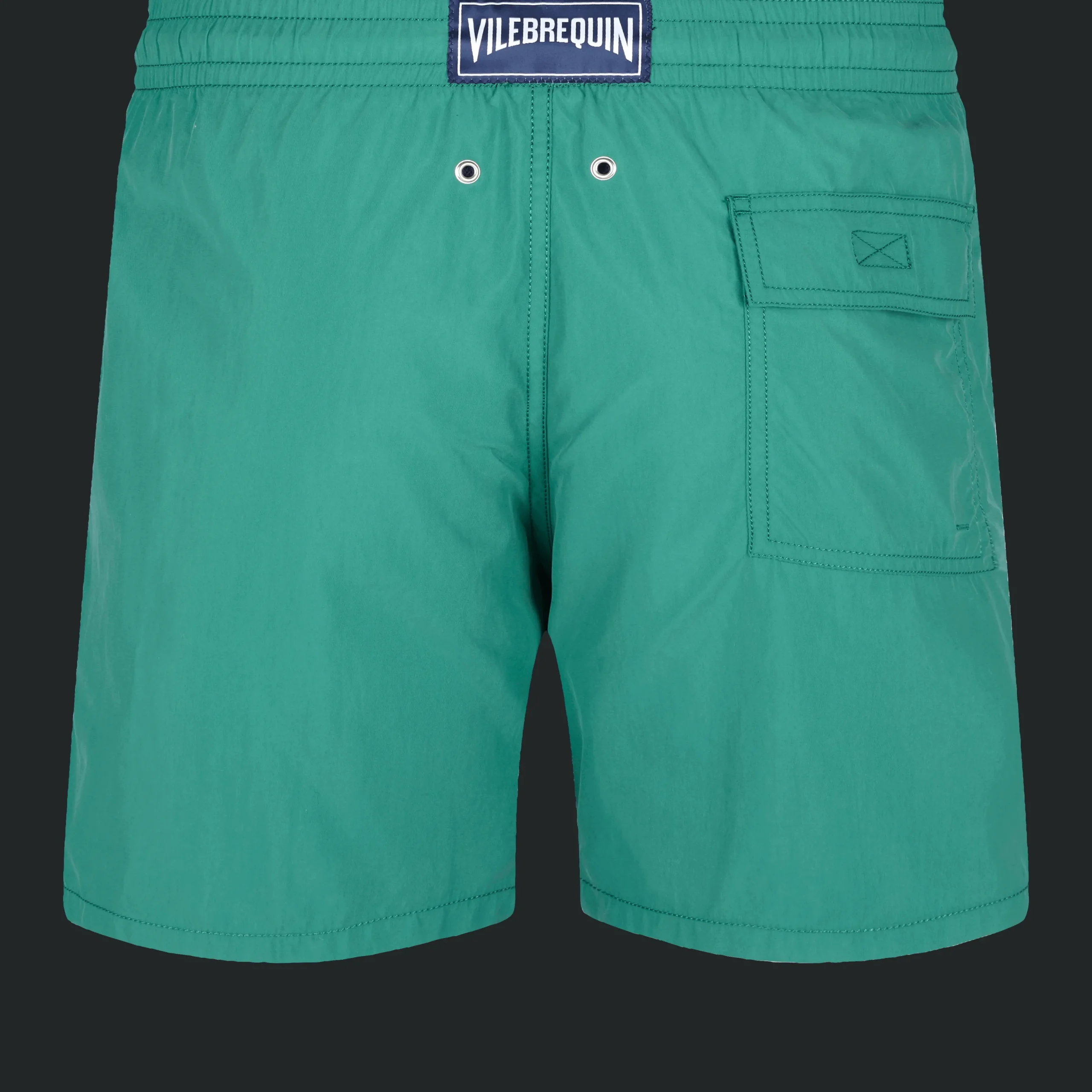 Sale Vilebrequin Men Swim Trunks Solid Linden/Green