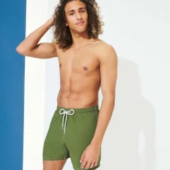 Fashion Vilebrequin Men Swim Trunks Solid - X Highsnobiety Bush/Green