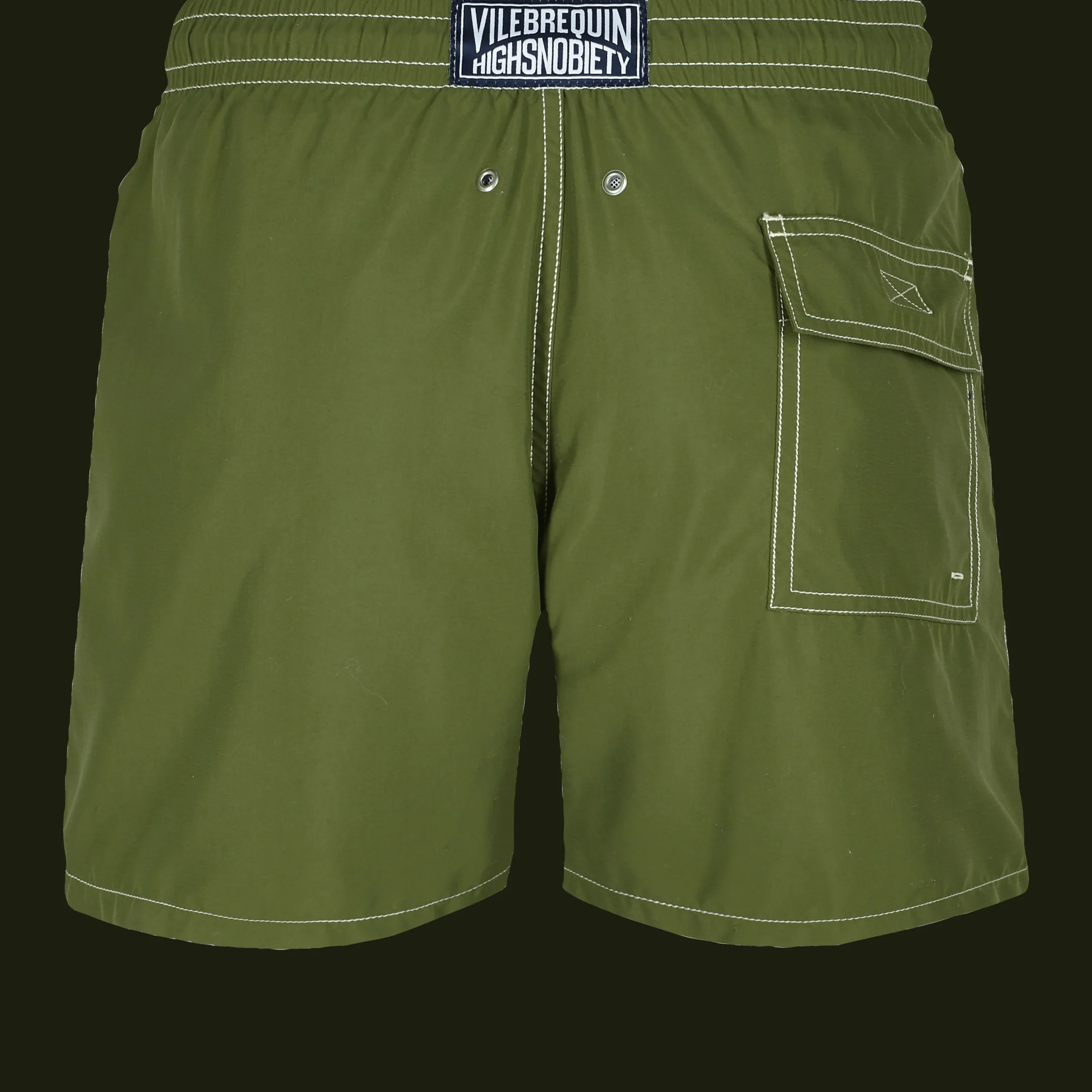 Fashion Vilebrequin Men Swim Trunks Solid - X Highsnobiety Bush/Green