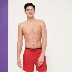 Clearance Vilebrequin Men Swim Trunks Solid Bicolore Peppers/Red