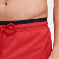 Clearance Vilebrequin Men Swim Trunks Solid Bicolore Peppers/Red